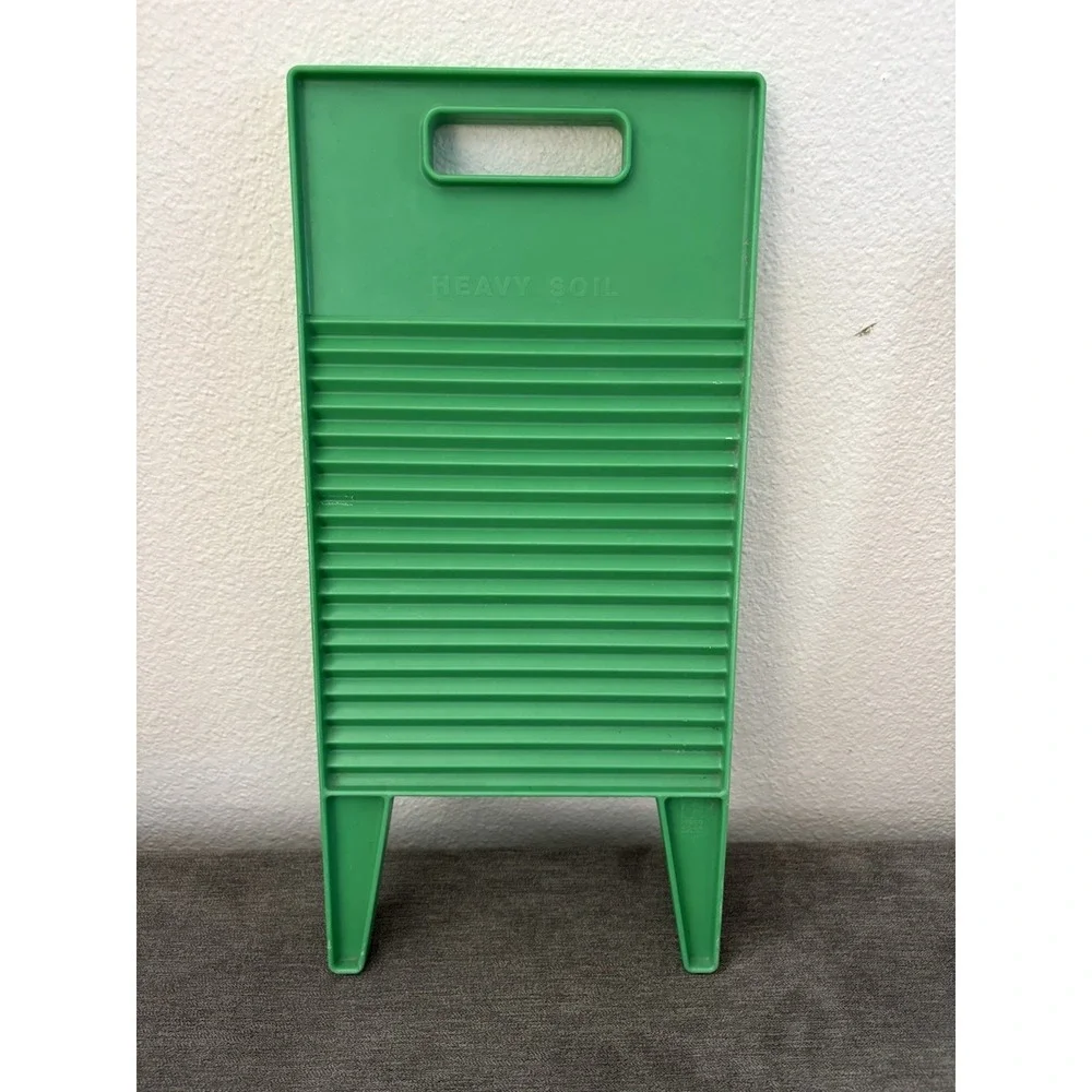 VINTAGE Fesco 4544 Made In‎ USA Green Plastic Washing Board 18
